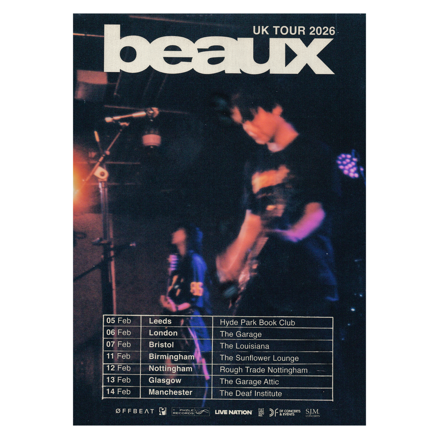 beaux 2026 UK Tour (Signed A3 Poster)